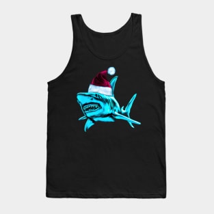 Shark Christmas Neon Tank Top